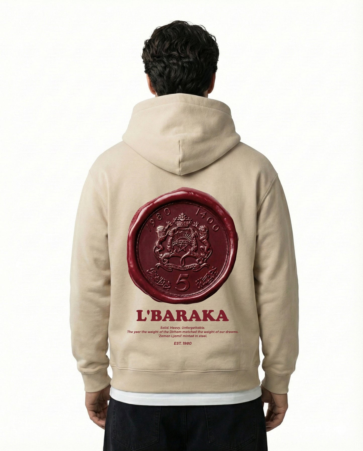 Hoodie beige L'Baraka 1980 - 5 Dirhams Art