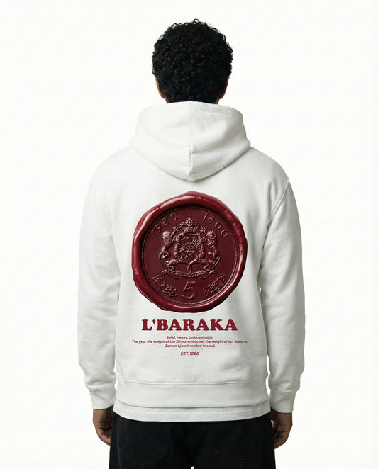 Hoodie Blanc L'Baraka 1980 - 5 Dirhams Art